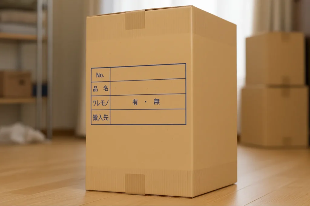 引越し用段ボールのイメージ