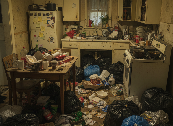 福祉整理不衛生なキッチンの片付け