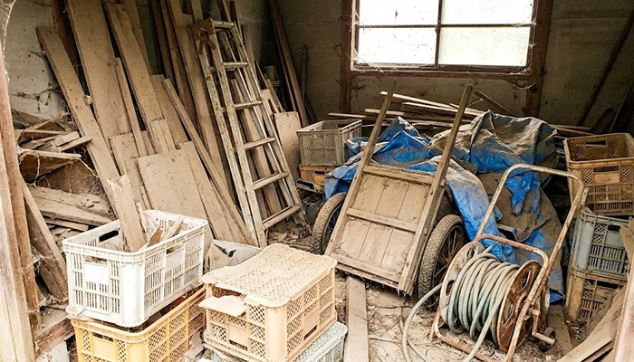 新潟県新発田市の不用品回収事例。倉庫の中身を一掃